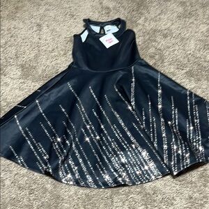 NWT black/gold girls dress